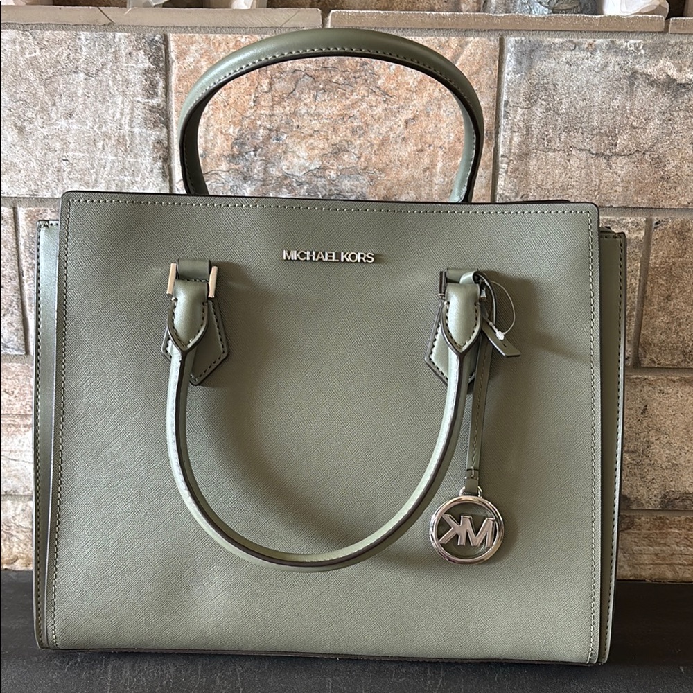 NWT Michael Kors Army Green Satchel